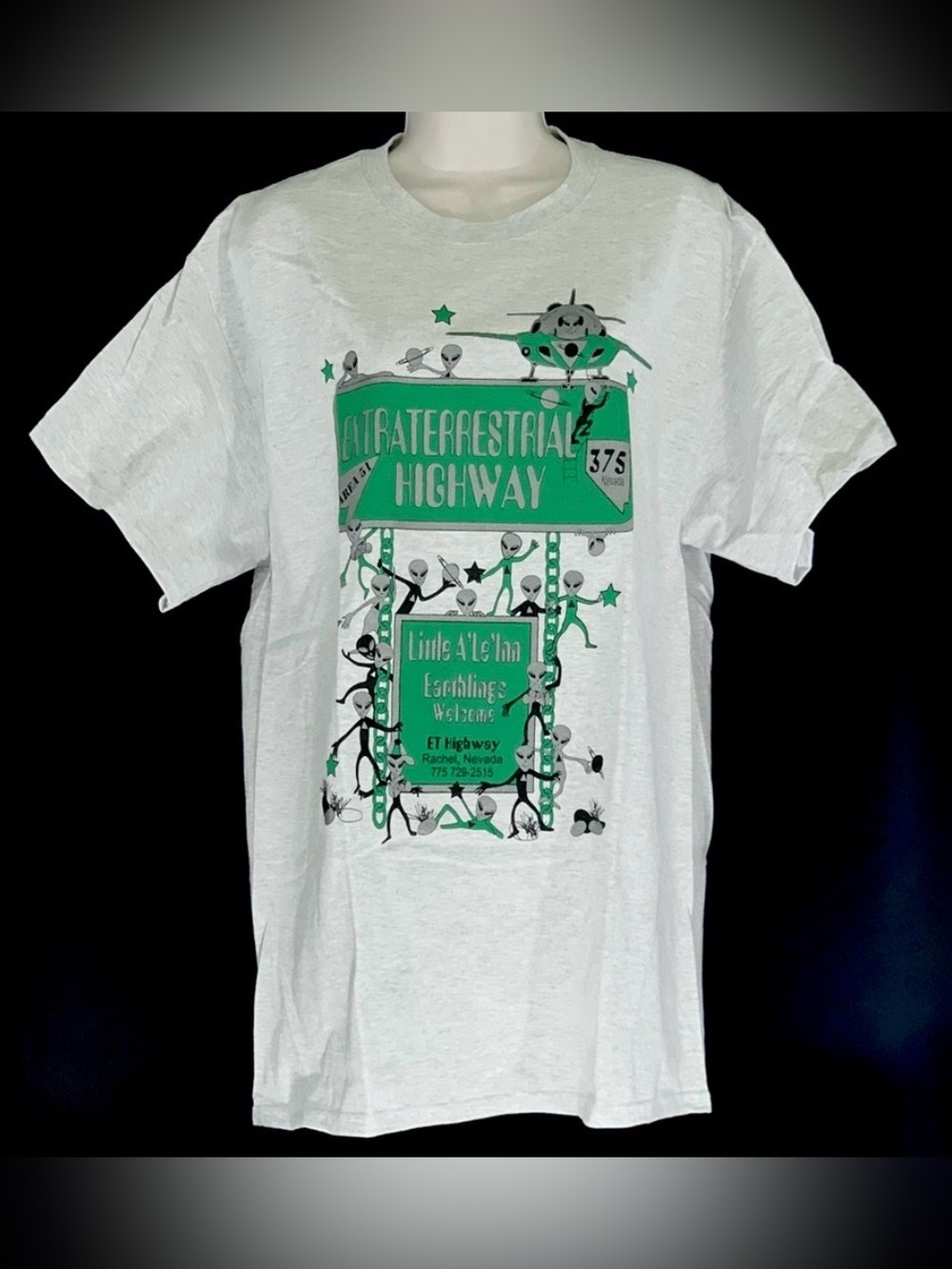 Little A’Le’Inn Nevada Light Heather Gray Short Sleeve Graphic T-Shirt ~ Men's L